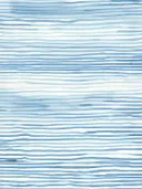 Abstract schilderij met horizontale blauwe lijnen die lijken op golven