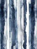 Abstract aquarel met verticale gestreepte blauwe banen