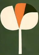 Abstract minimalistisch bloemschilderij