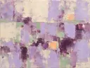 Schilderij: abstracte compositie in dunne laagjes, lila