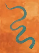 Schilderij: abstracte compositie in oranje