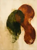 Schilderij: abstracte compositie in organische vormen