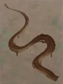 Schilderij: abstracte compositie in taupe