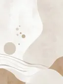 Abstracte illustratie met golvende lijnen in beige tinten