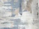 Abstract schilderij met vlakken in blauwgrijs en beige