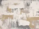 Abstract schilderij met kleurvlakken in crème en bruin