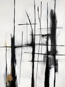 Abstract lijnenspel met gouden accent