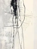 Abstracte zwarte lijnen op grijze achtergrond