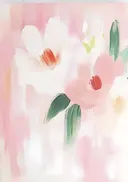 Abstract schilderij van magnoliabloesems