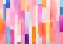 Abstract aquarelschilderij met verticale pastelkleurige strepen