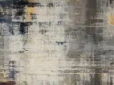 Abstract schilderij in crème met gouden en rode accenten