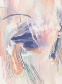 Abstracte vegen in pastel, abstract schilderij