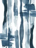 Abstract aquarel met verticale blauwe kleurvlakken