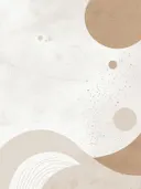 Abstracte illustratie met ronde vormen in beige en bruine tinten