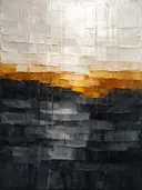 Abstract landschap in antraciet en zilverwit