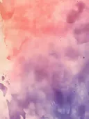 Abstract aquarel schilderij met kleurverloop van koraalroze naar paars