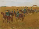 Klassiek schilderij 'Artillerie op Manoeuvre' naar George Hendrik Breitner