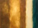 Kleurvelden schilderij, banen in amberglans