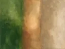 Kleurvelden schilderij, banen in aardetinten