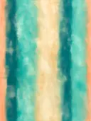 Banen in diep turkoois en zand, kleurvelden schilderij, banen