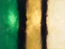 Kleurvelden schilderij, banen in smaragd en zwart