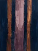 Kwastslag schilderij, banen in Woestijnzonsondergang