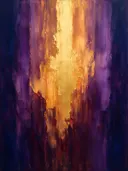 Paletmes abstract schilderij, banen in gouden uur
