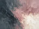 Abstract landschap in basaltgrijs en ivoor