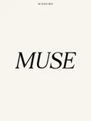 Typografieposter met de tekst 'Be Your Own Muse'.