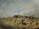 Bivak van Russische soldaten van August von Pettenkofen: figuren