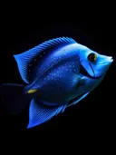 Blauwe doktersvis met gele staart