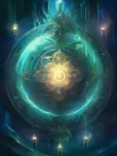 Blauwe mystieke mandala