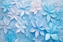 Stervormige blauwe bloesems in reliëftextuur