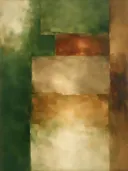 Kleurvelden schilderij, blokken in aardetinten