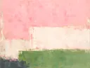 Blokken in diep kersenbloesem, kleurvelden schilderij, blokken