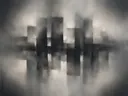 Nevel schilderij, blokken in Grafiet Mono