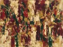 Action painting schilderij, blokken (sweep) in granaatappel