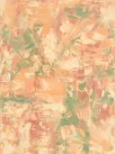Action painting schilderij, blokken (sweep) in perzik en abrikoos