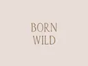 Schilderij met tekst Born Wild op beige achtergrond
