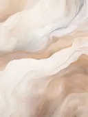 Abstract vloeiend patroon in bruine en beige tinten met dunne gouden lijnen.