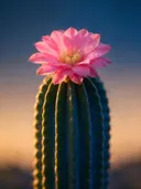Fotografie van cactus in de schemering