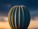 Fotografie van cactus in de schemering