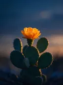 Fotografie van cactus in de schemering