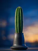 Fotografie van cactus in de schemering