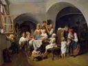 Christmas Morning van Ferdinand Georg Waldmüller: figuren