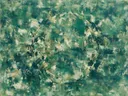 Action painting schilderij, cirkel (sweep) in diepgroen