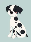 Schilderij van een dalmatiër puppy voor de kinderkamer