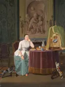 Dame in een interieur van Hendrik Pothoven: figuren