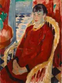Dame in het rood van Rik Wouters: portret