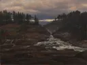 De benedenval van de Labrofoss van Johan Christian Dahl: landschap